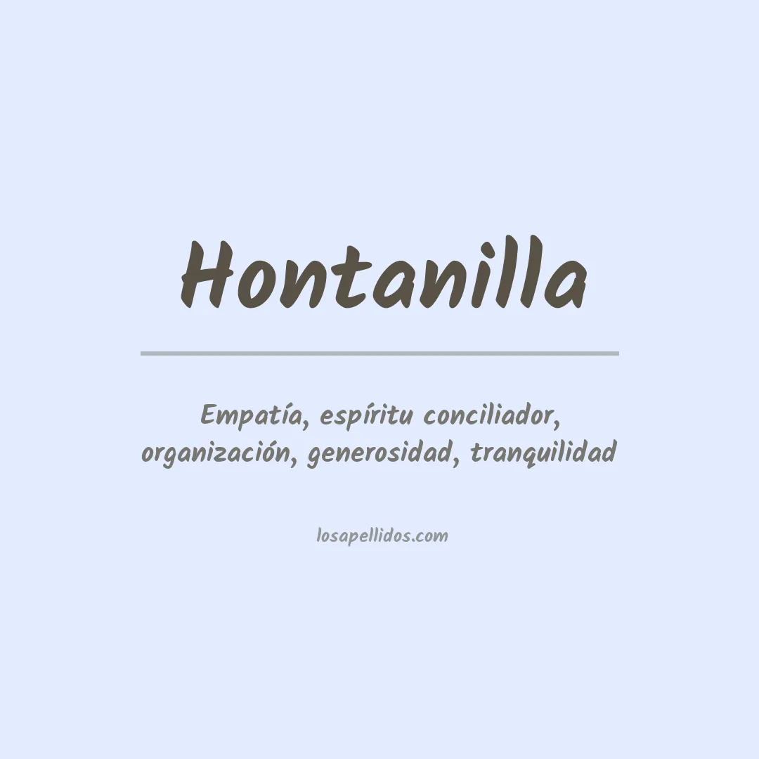 Significado del Apellido Hontanilla
