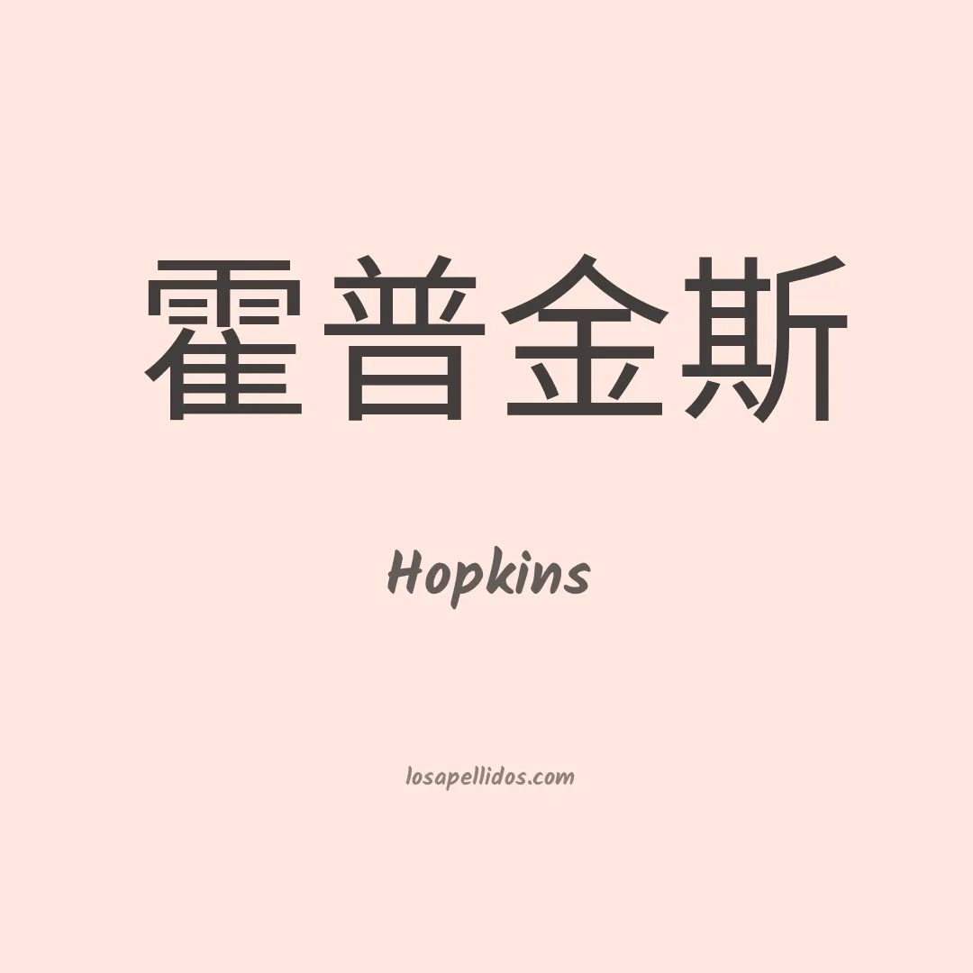 Hopkins en chino