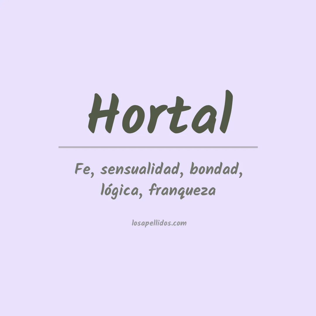 Significado del Apellido Hortal