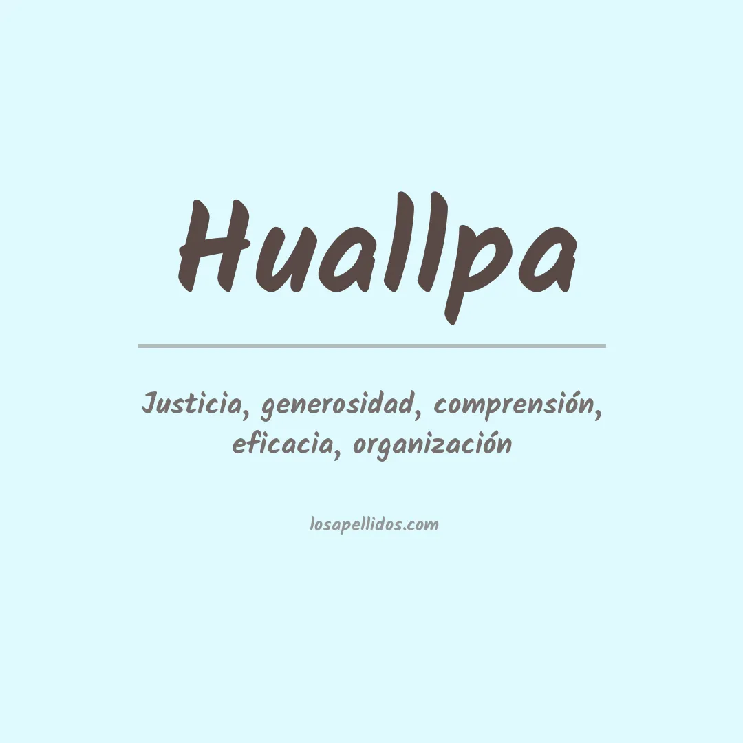 Significado del Apellido Huallpa