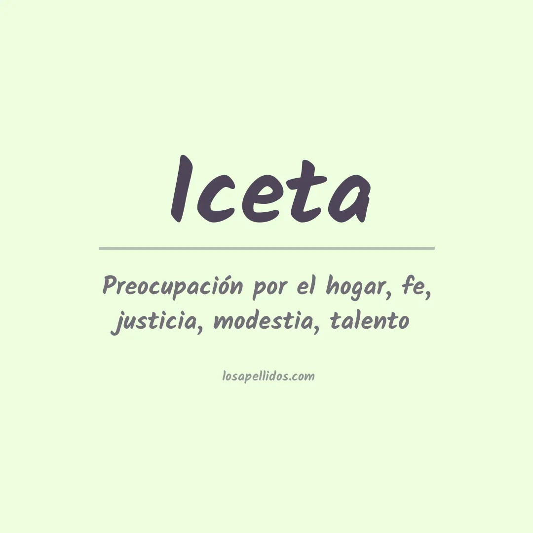 Significado del Apellido Iceta