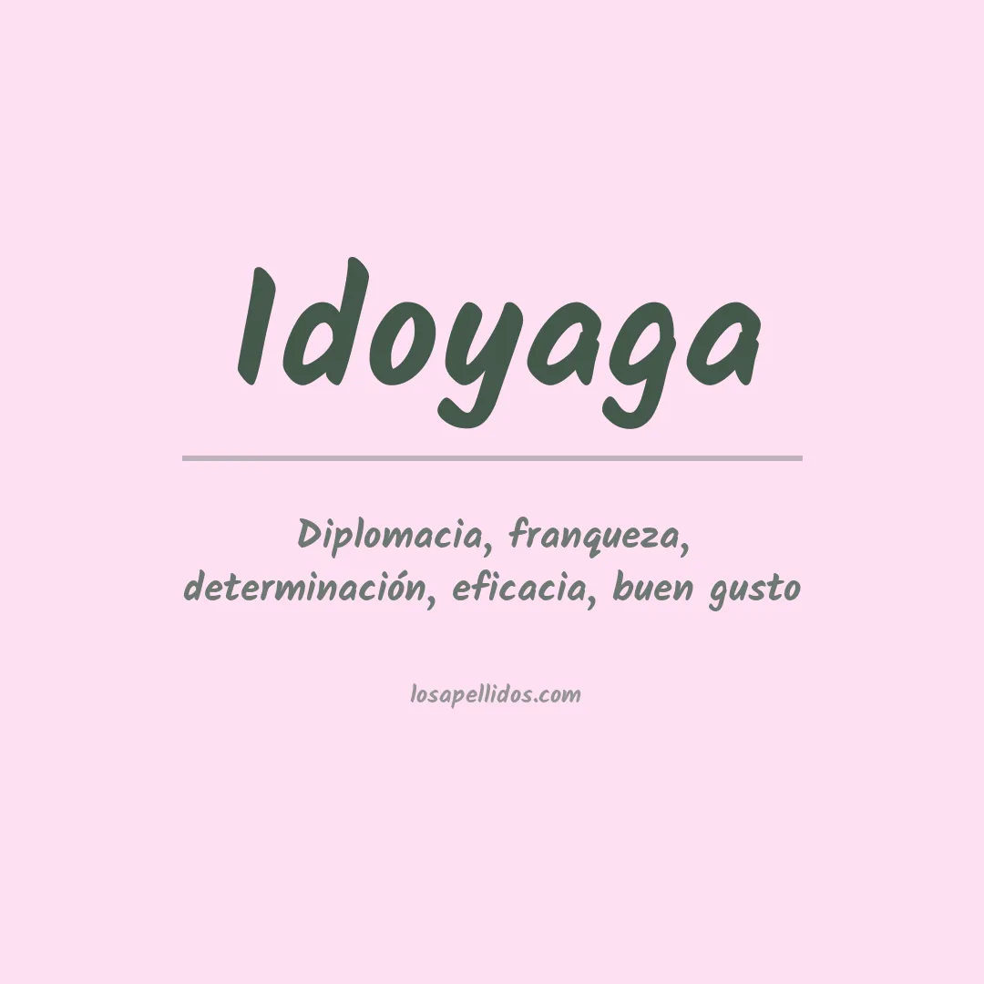 Significado del Apellido Idoyaga