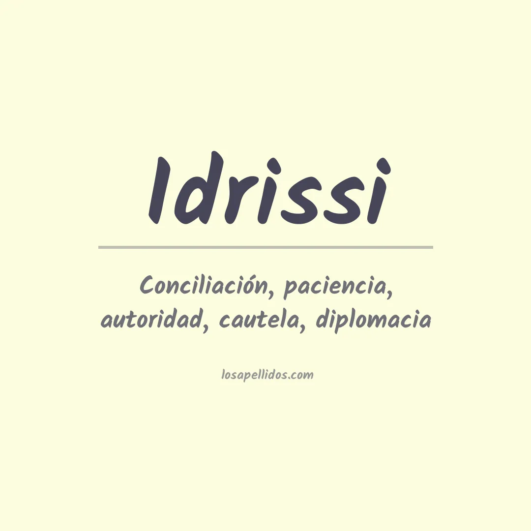 Apellido Idrissi