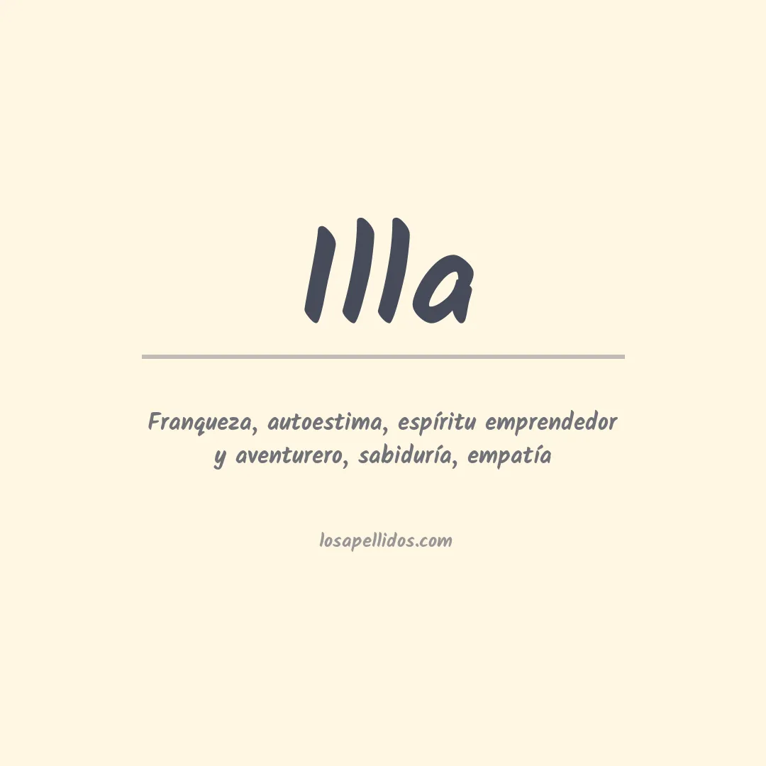 Significado del Apellido Illa