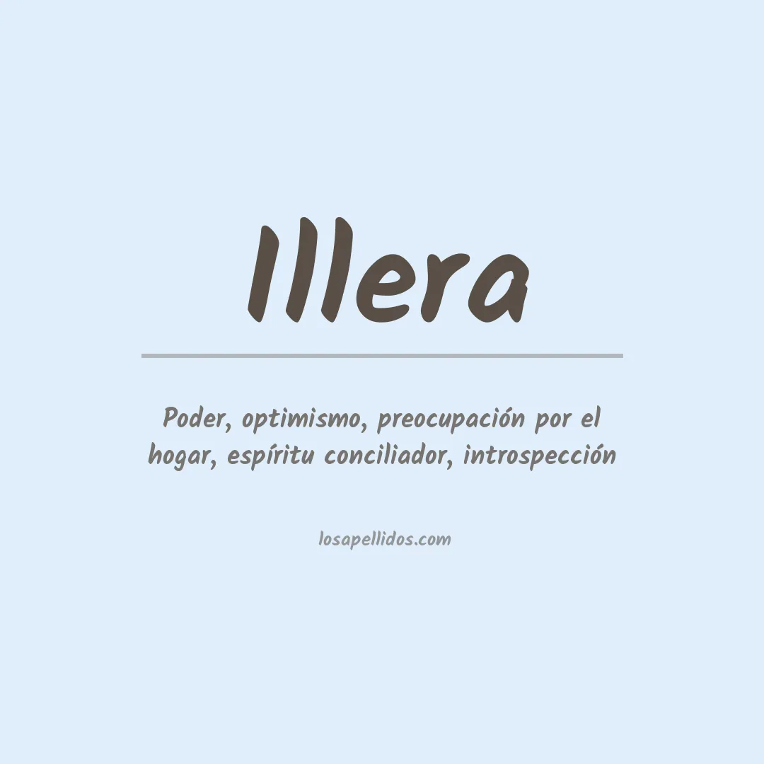 Significado del Apellido Illera