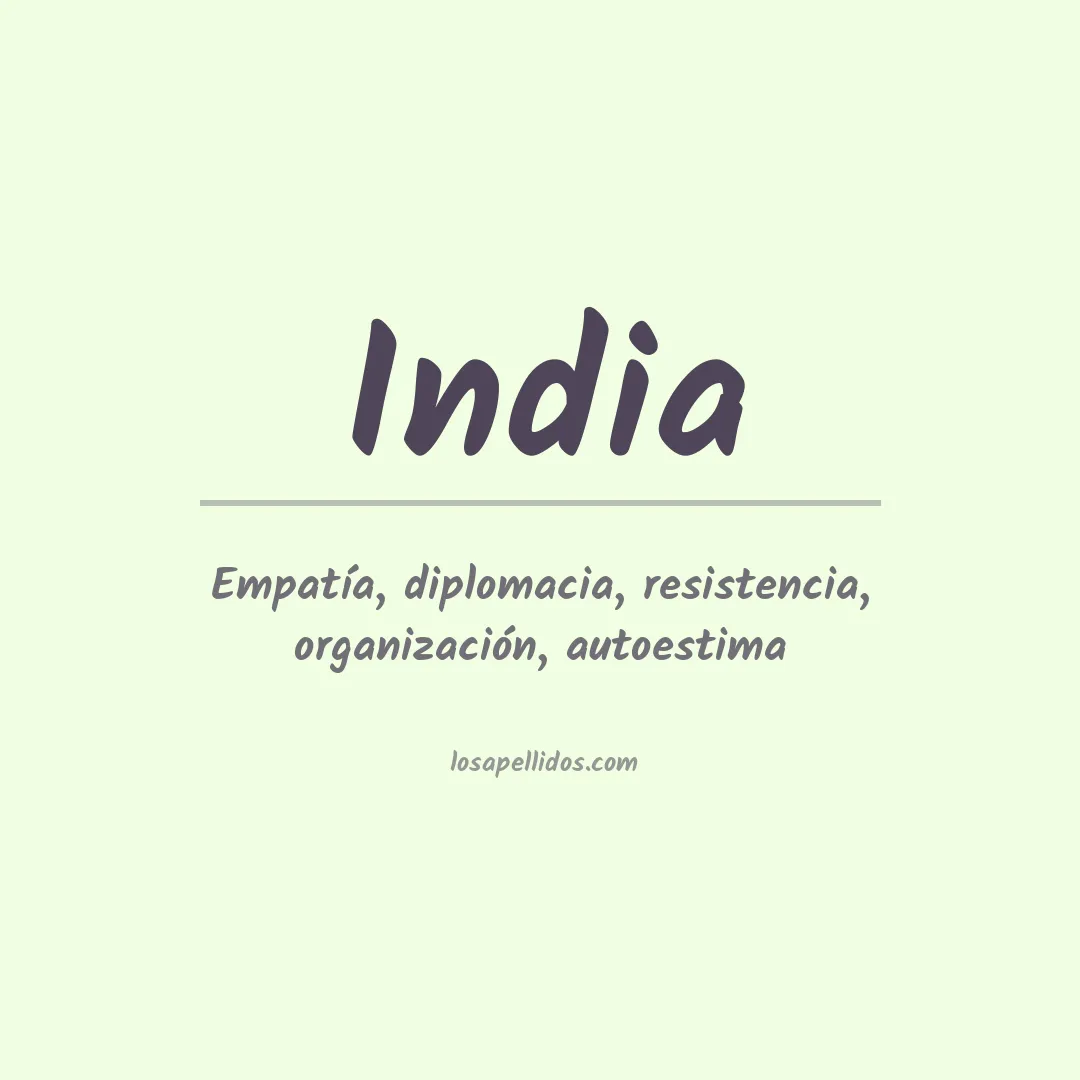 Significado del Apellido India