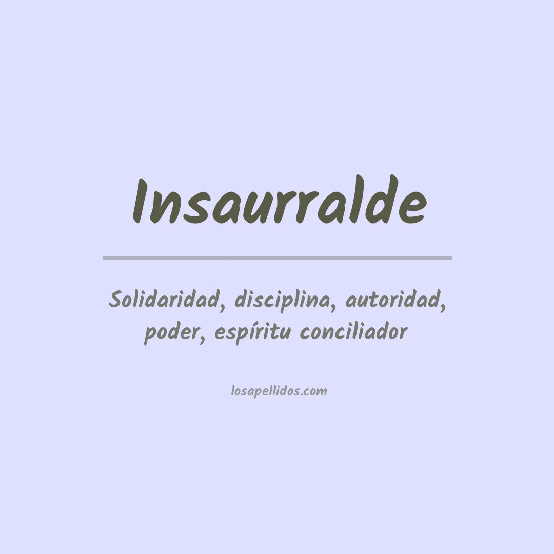 Significado del Apellido Insaurralde