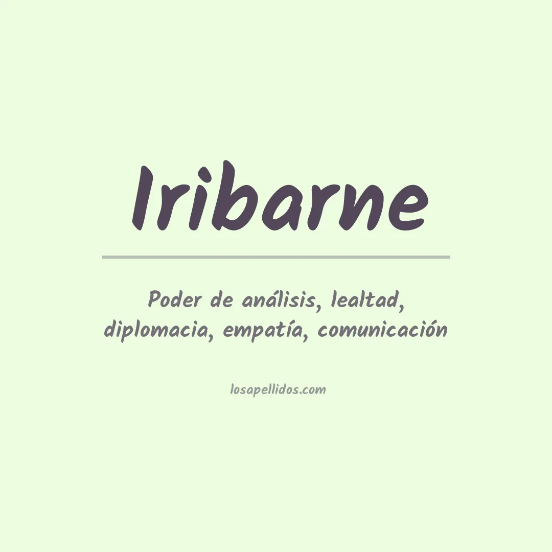 Significado del Apellido Iribarne