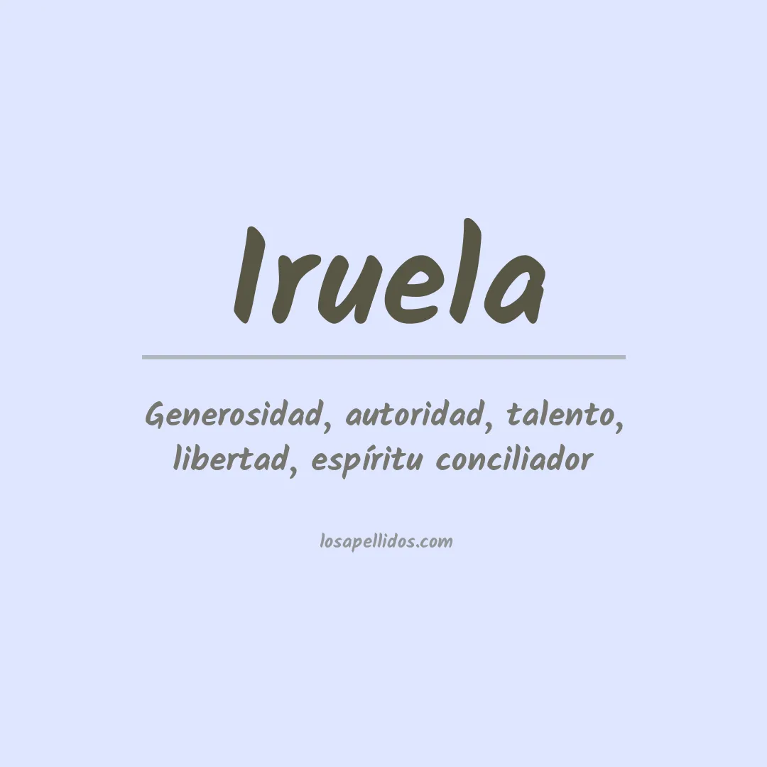 Significado del Apellido Iruela