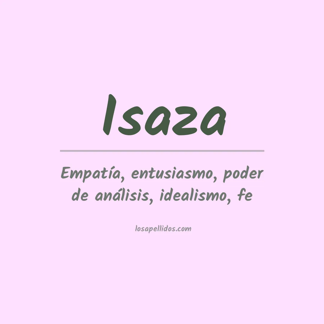 Significado del Apellido Isaza