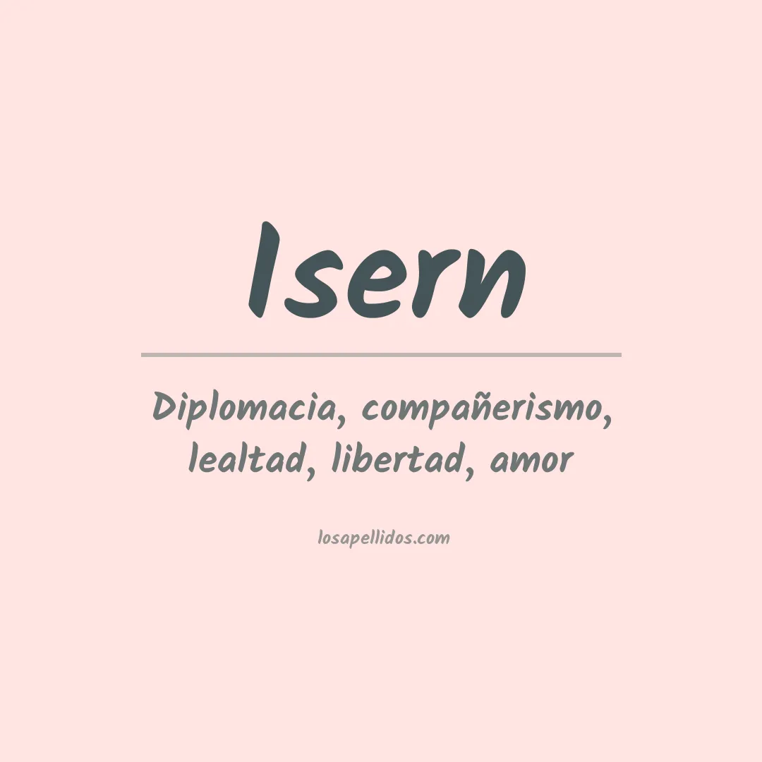 Significado del Apellido Isern