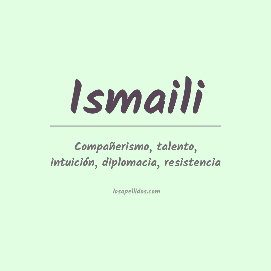 Apellido Ismaili