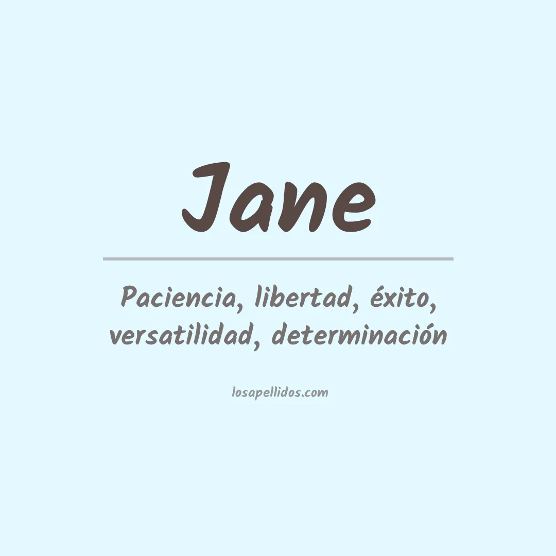 Significado del Apellido Jane