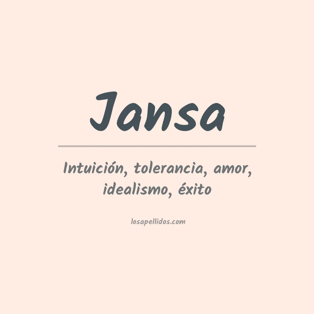 Significado del Apellido Jansa