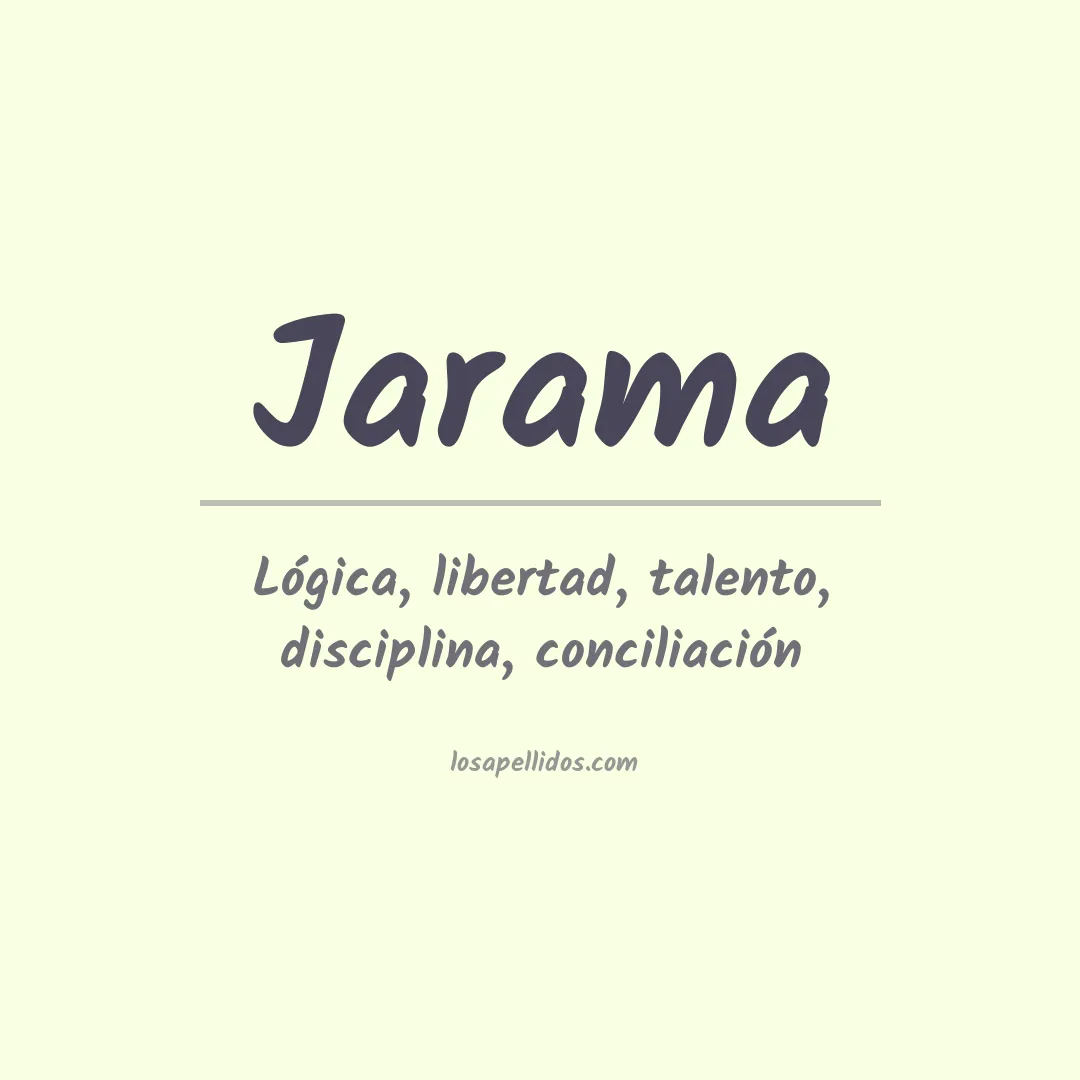 Significado del Apellido Jarama