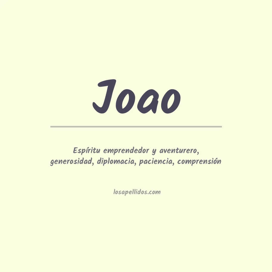 Significado del Apellido Joao