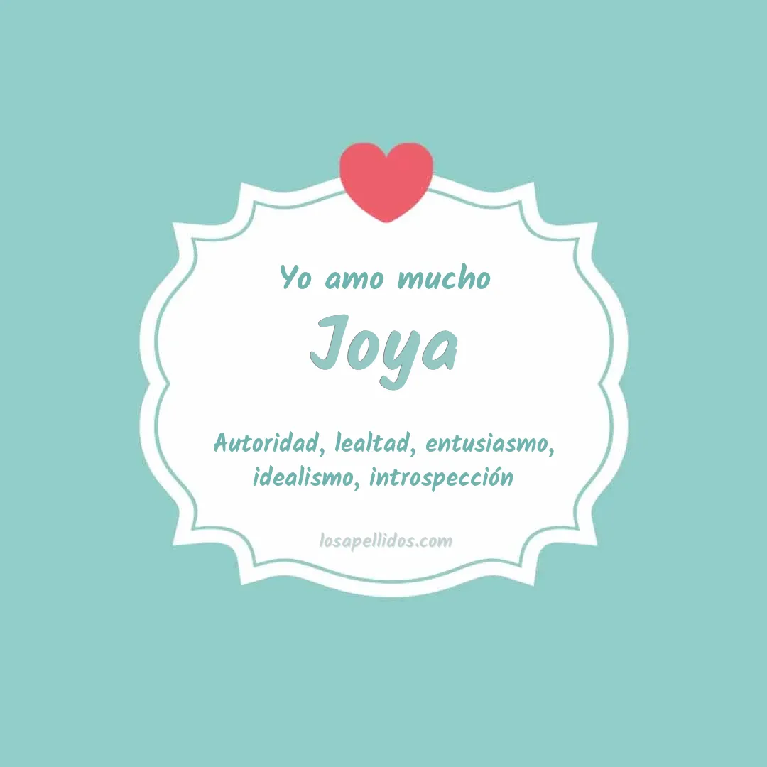 Yo amo mucho Joya