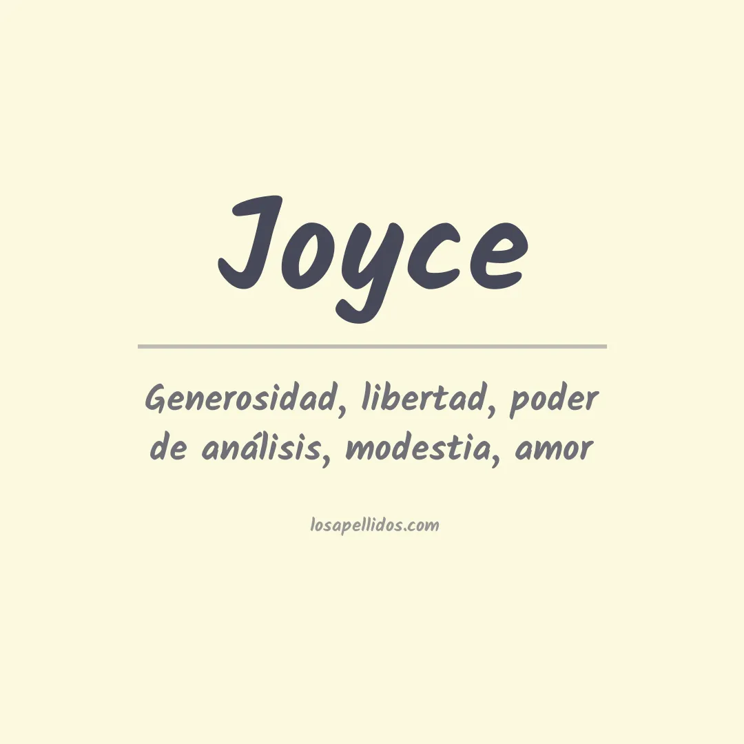 Significado del Apellido Joyce