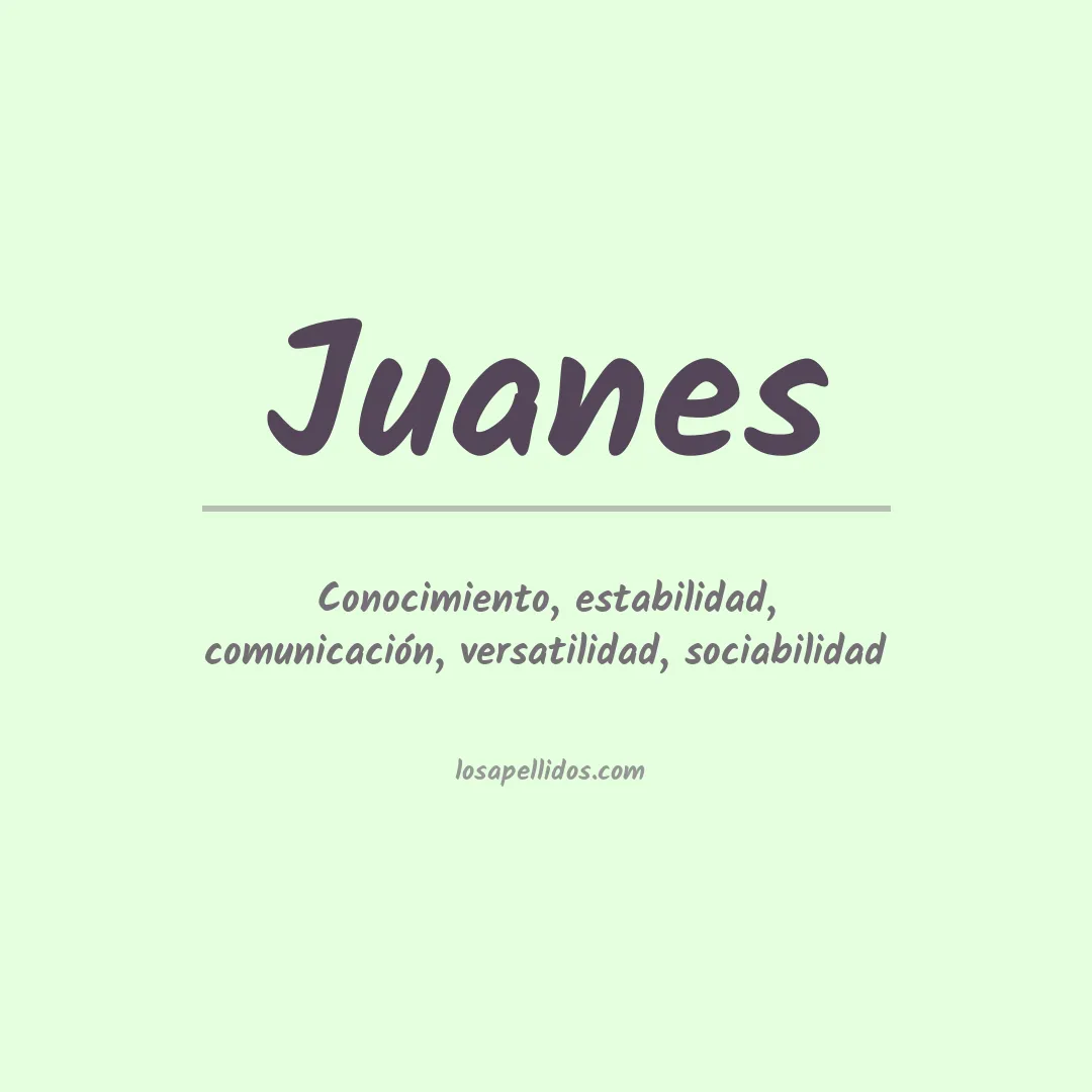 Significado del Apellido Juanes