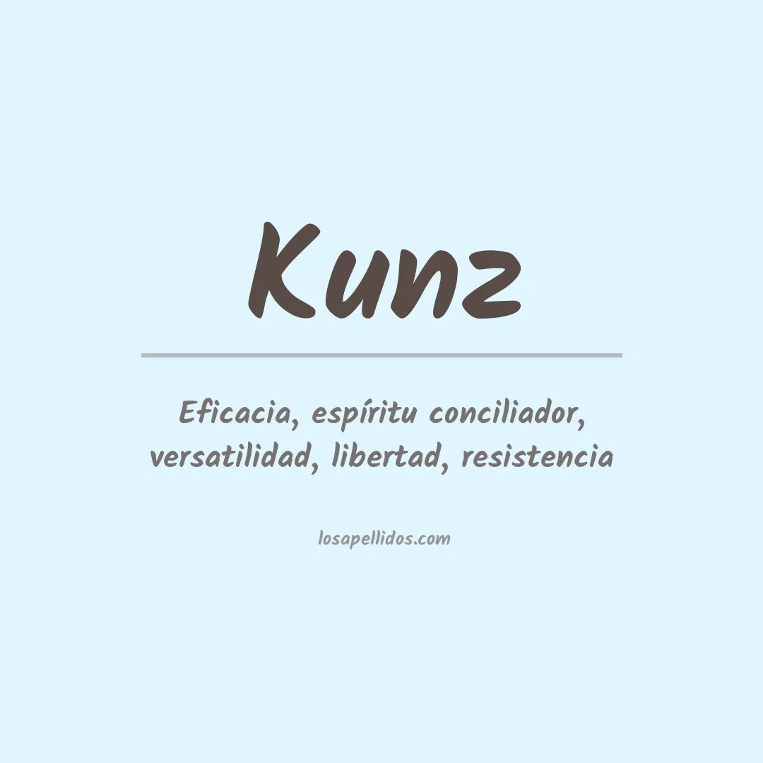 Significado del Apellido Kunz