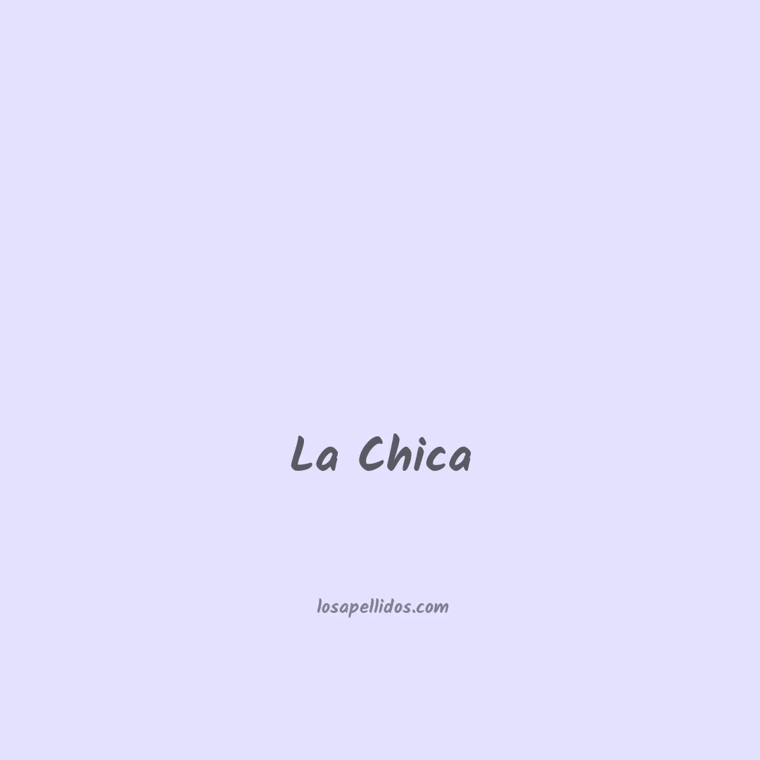 La chica en chino