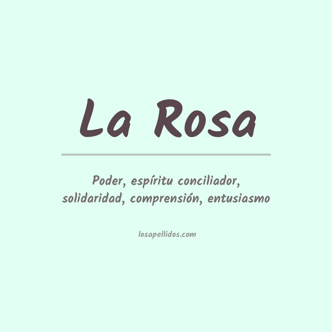 Significado del Apellido La rosa