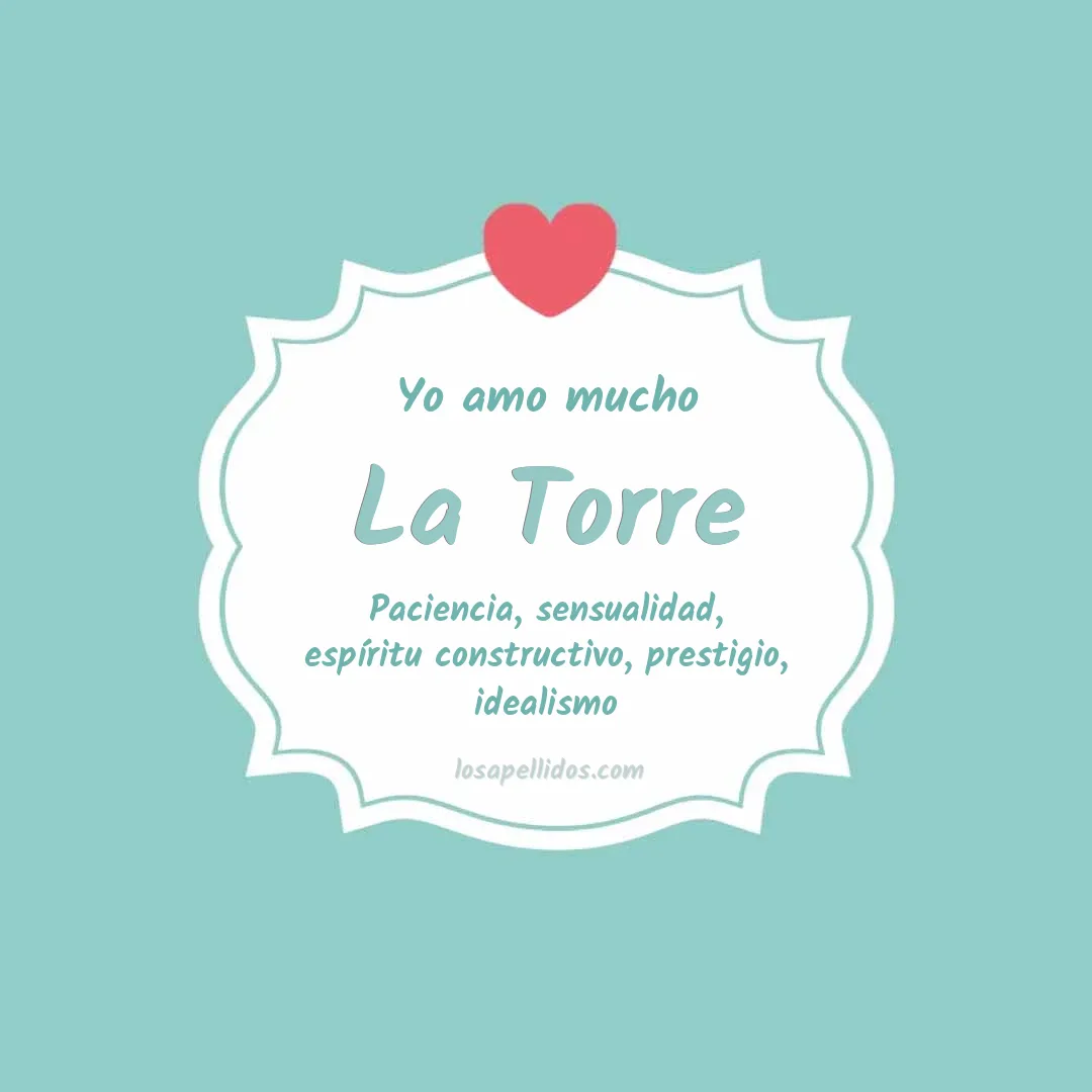 Yo amo mucho La torre