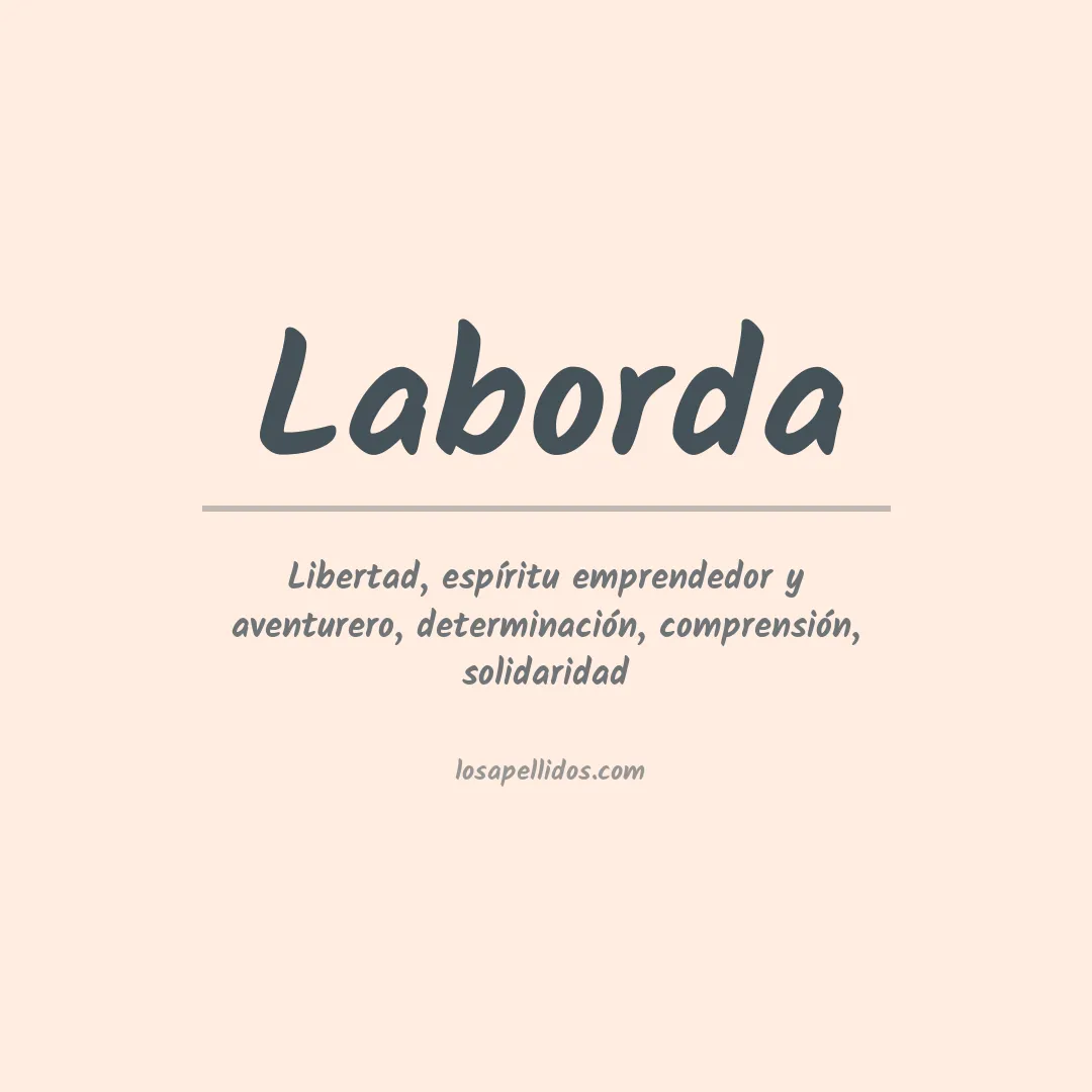 Significado del Apellido Laborda