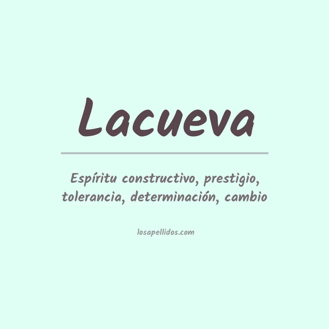 Significado del Apellido Lacueva