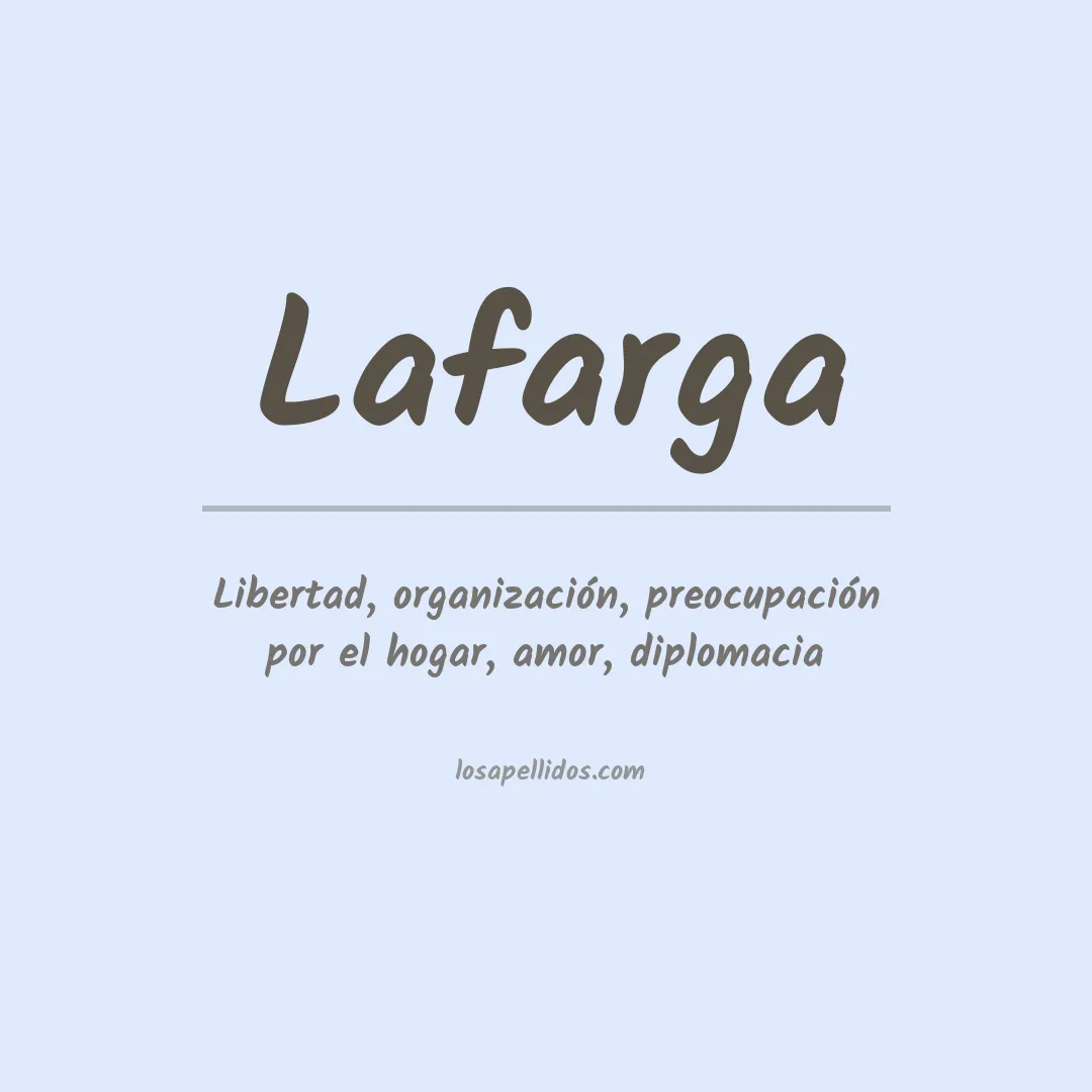Significado del Apellido Lafarga