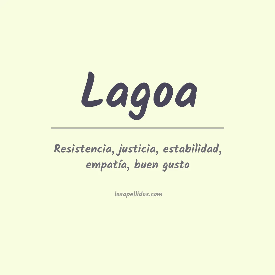 Significado del Apellido Lagoa