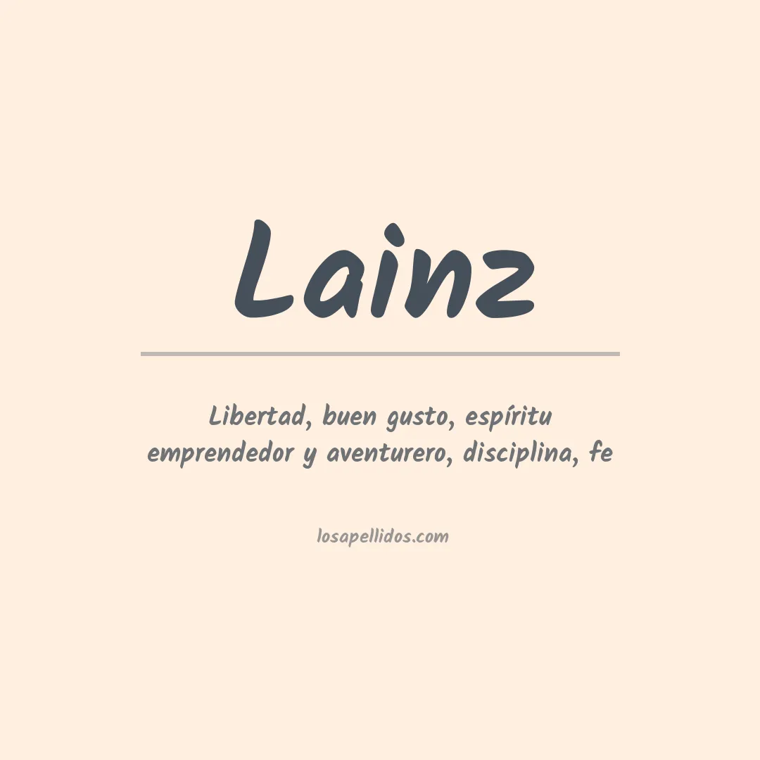 Significado del Apellido Lainz