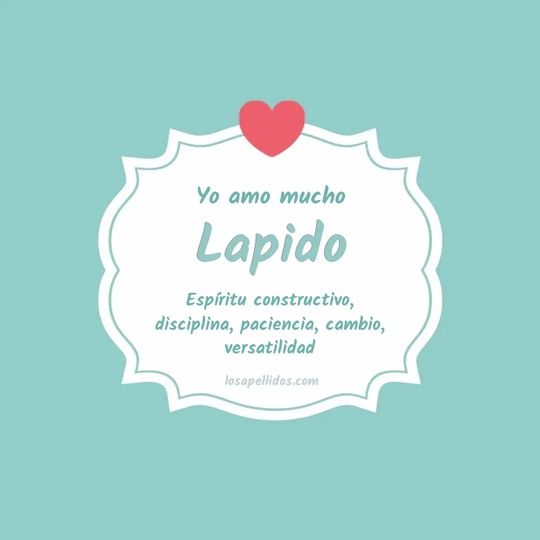 Yo amo mucho Lapido
