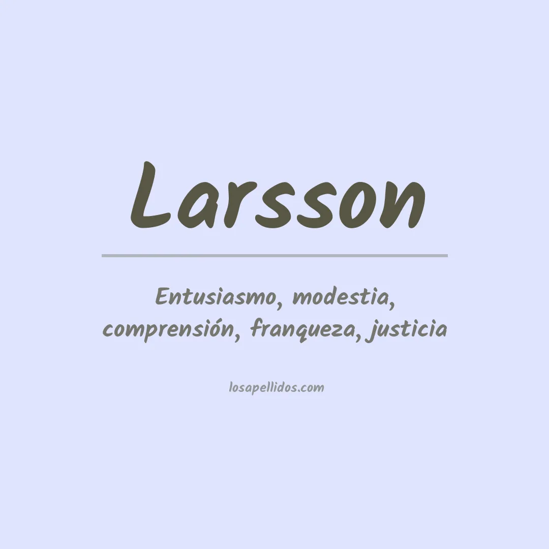 Significado del Apellido Larsson