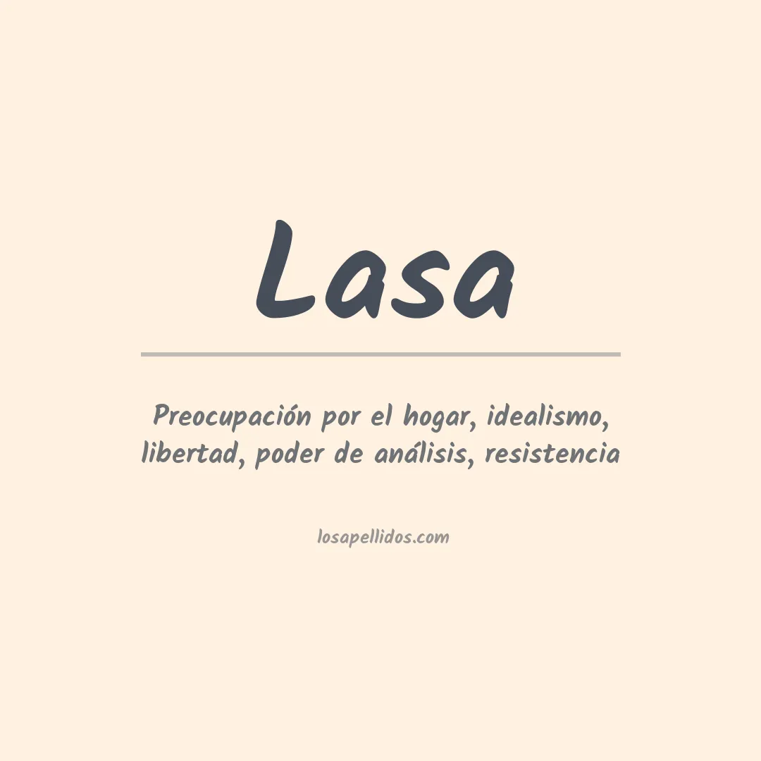 Significado del Apellido Lasa