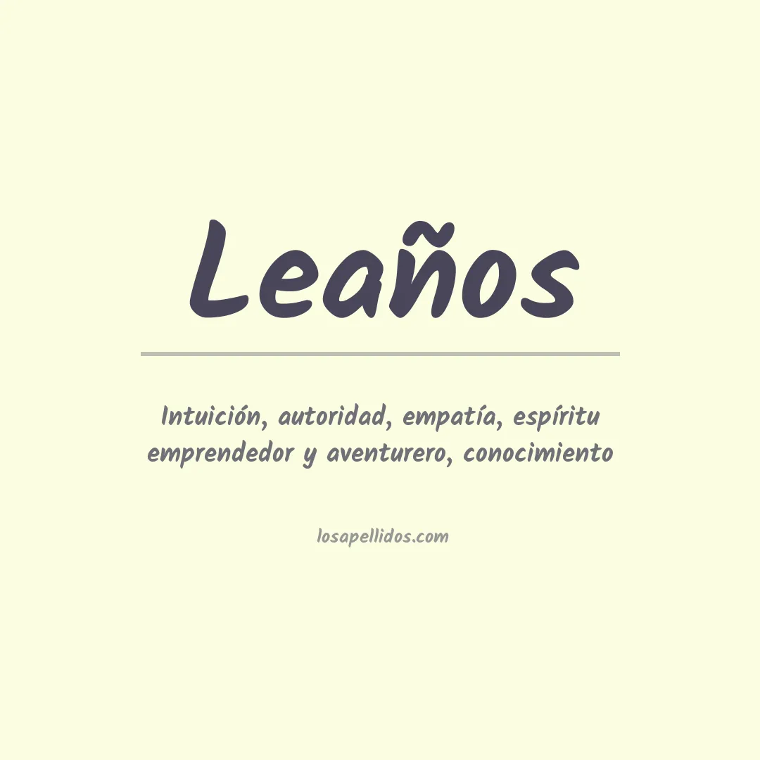 Significado del Apellido Leaños