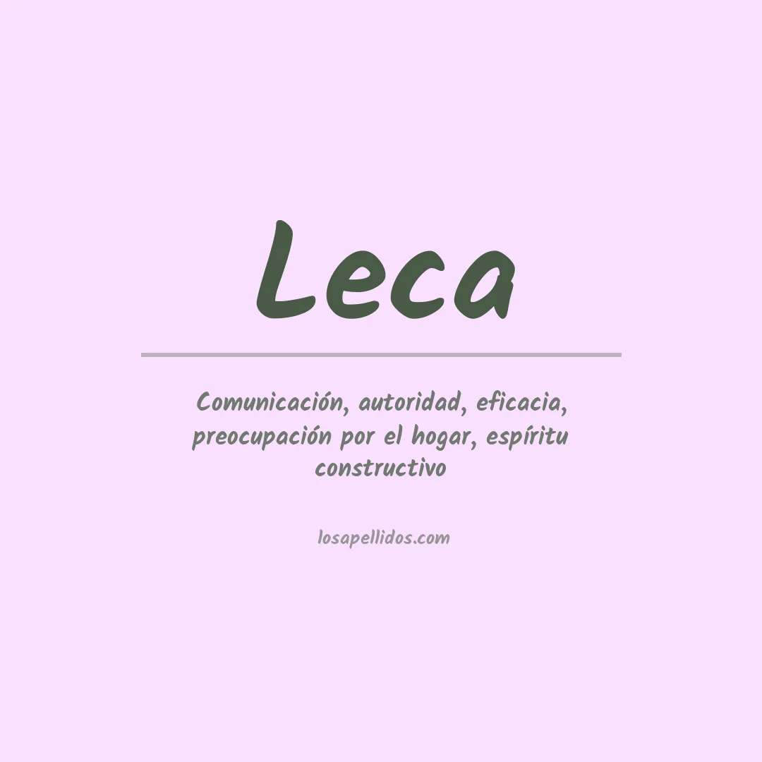 Significado del Apellido Leca