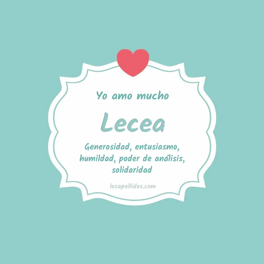 Yo amo mucho Lecea