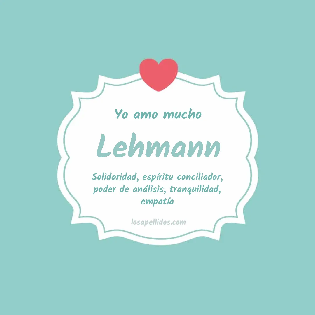 Yo amo mucho Lehmann