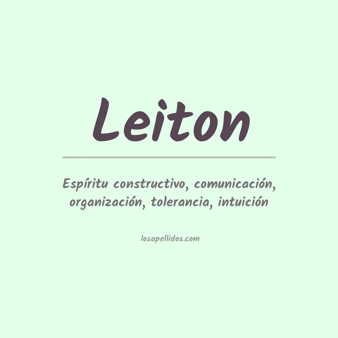 Significado del Apellido Leiton