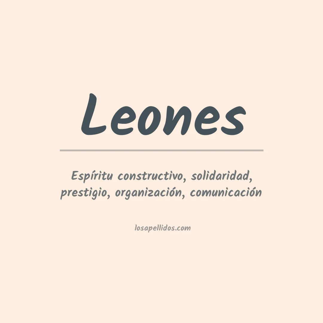Significado del Apellido Leones