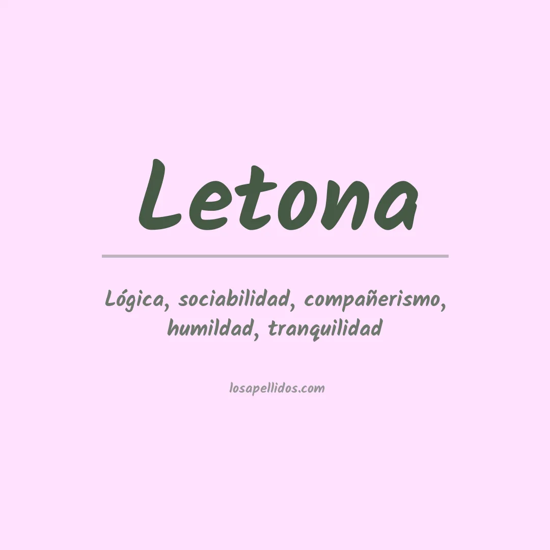 Significado del Apellido Letona