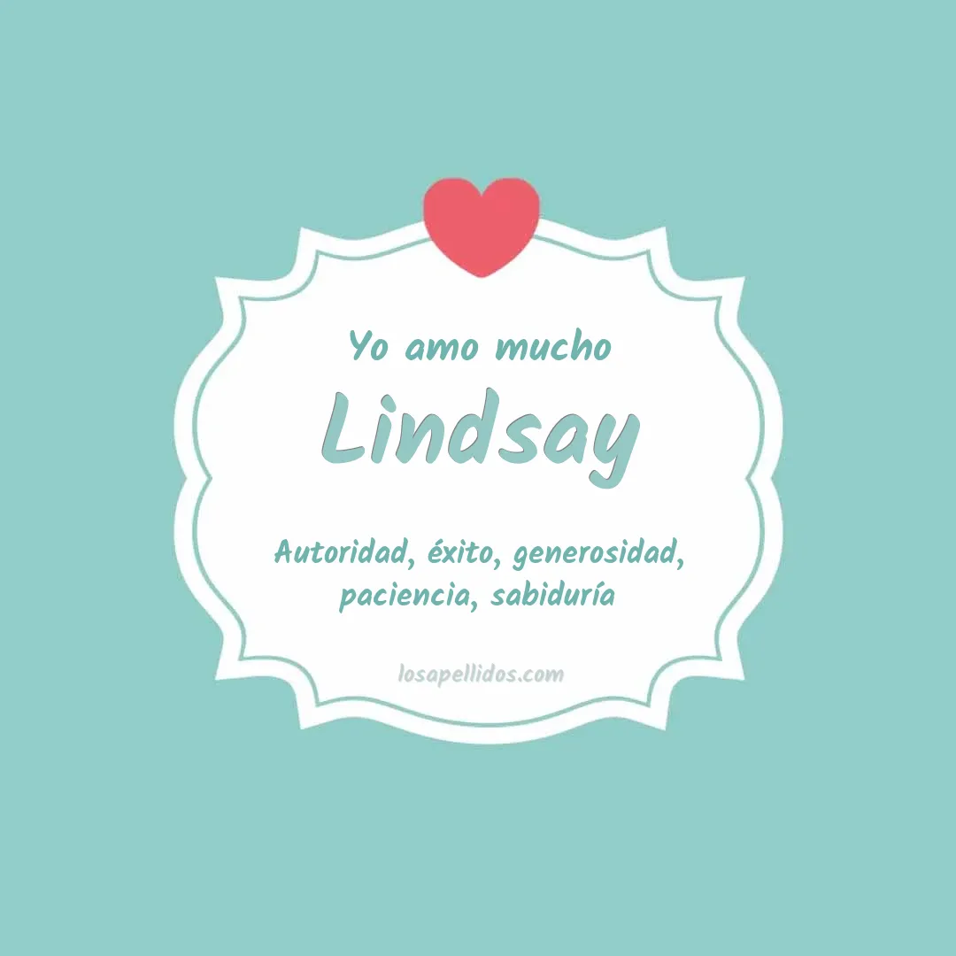 Yo amo mucho Lindsay