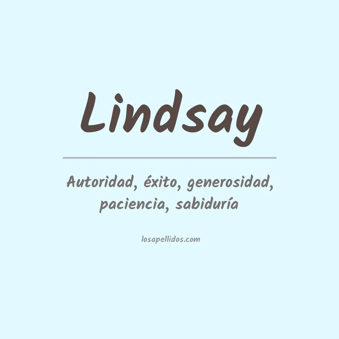 Significado del Apellido Lindsay