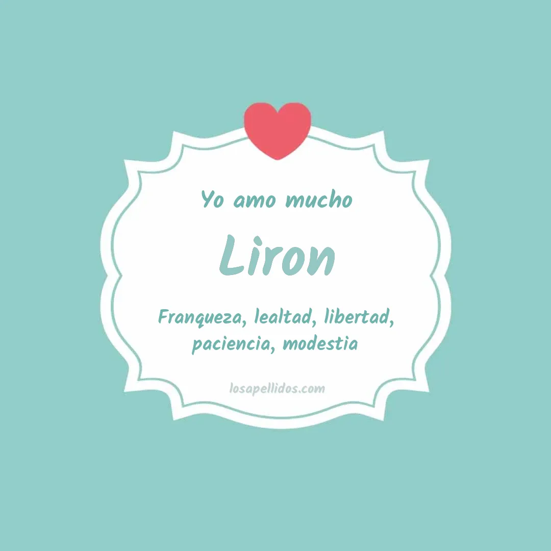 Yo amo mucho Liron