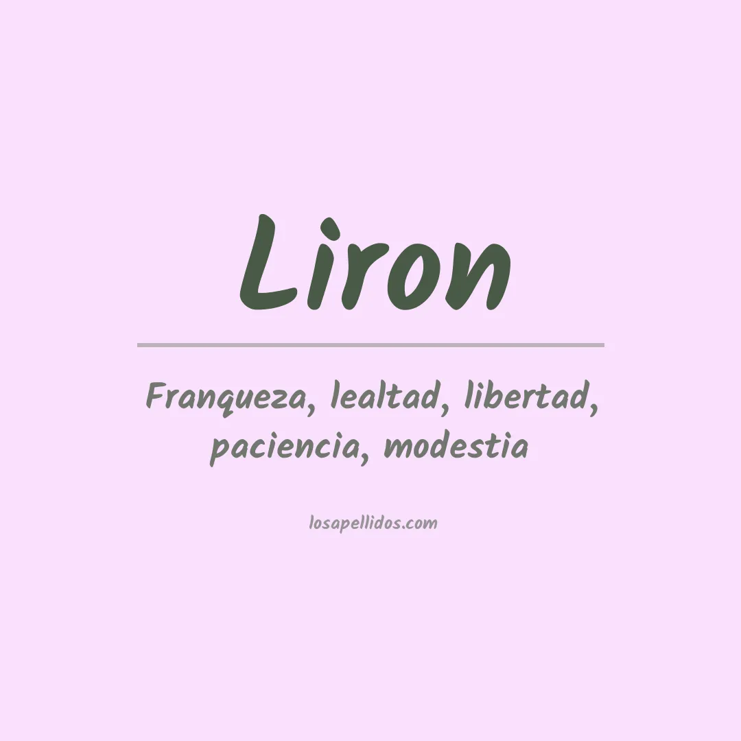 Significado del Apellido Liron