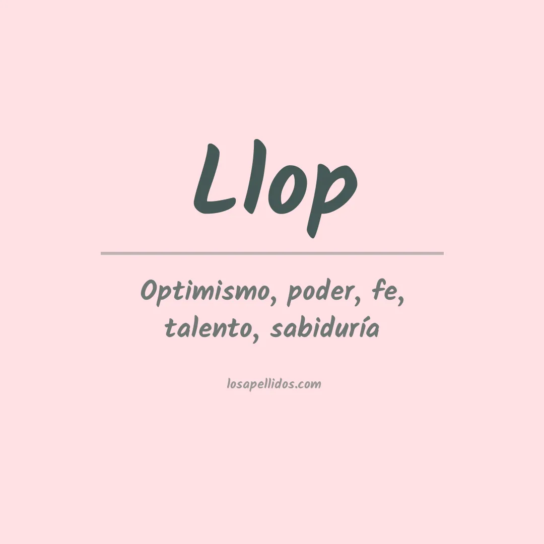 Significado del Apellido Llop