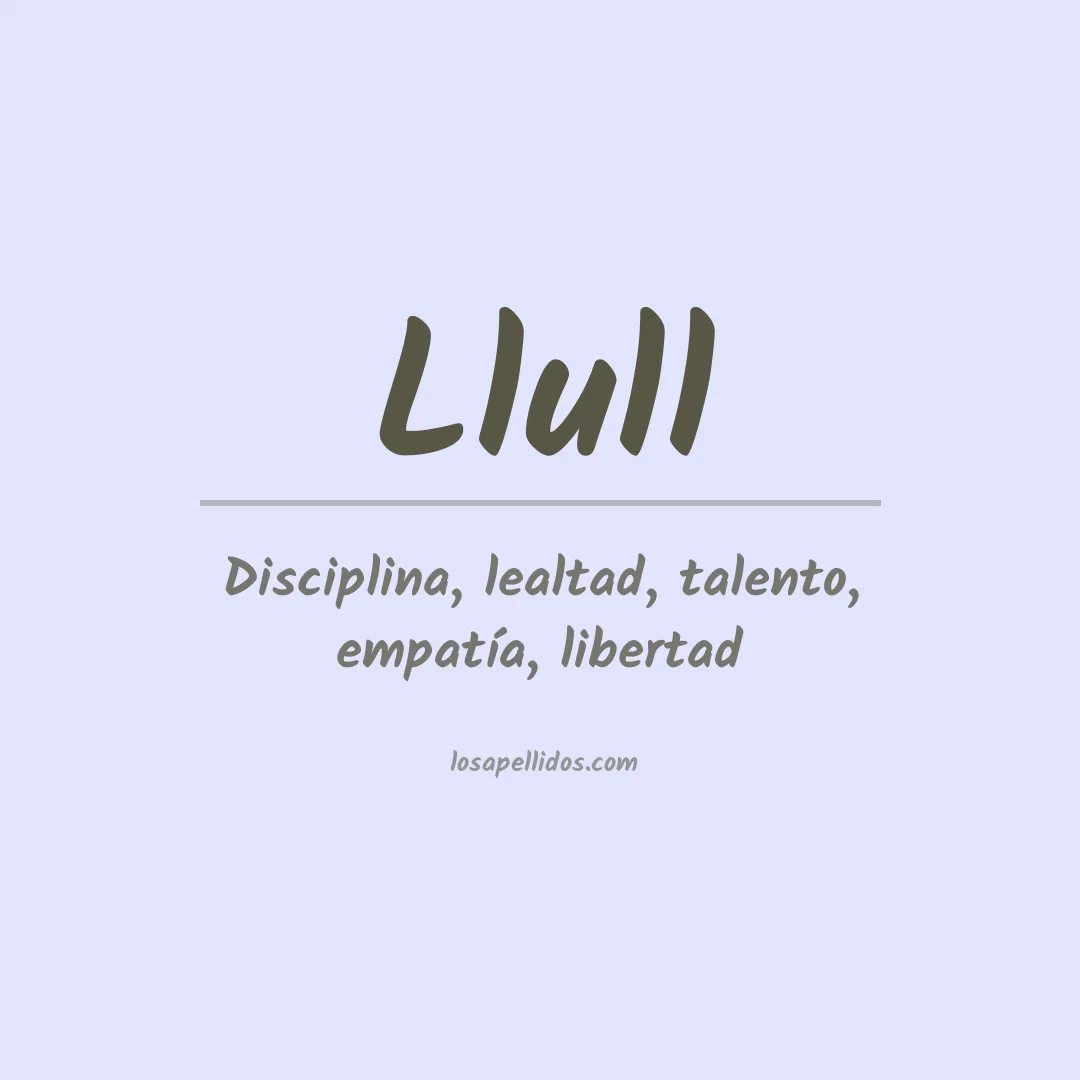 Significado del Apellido Llull