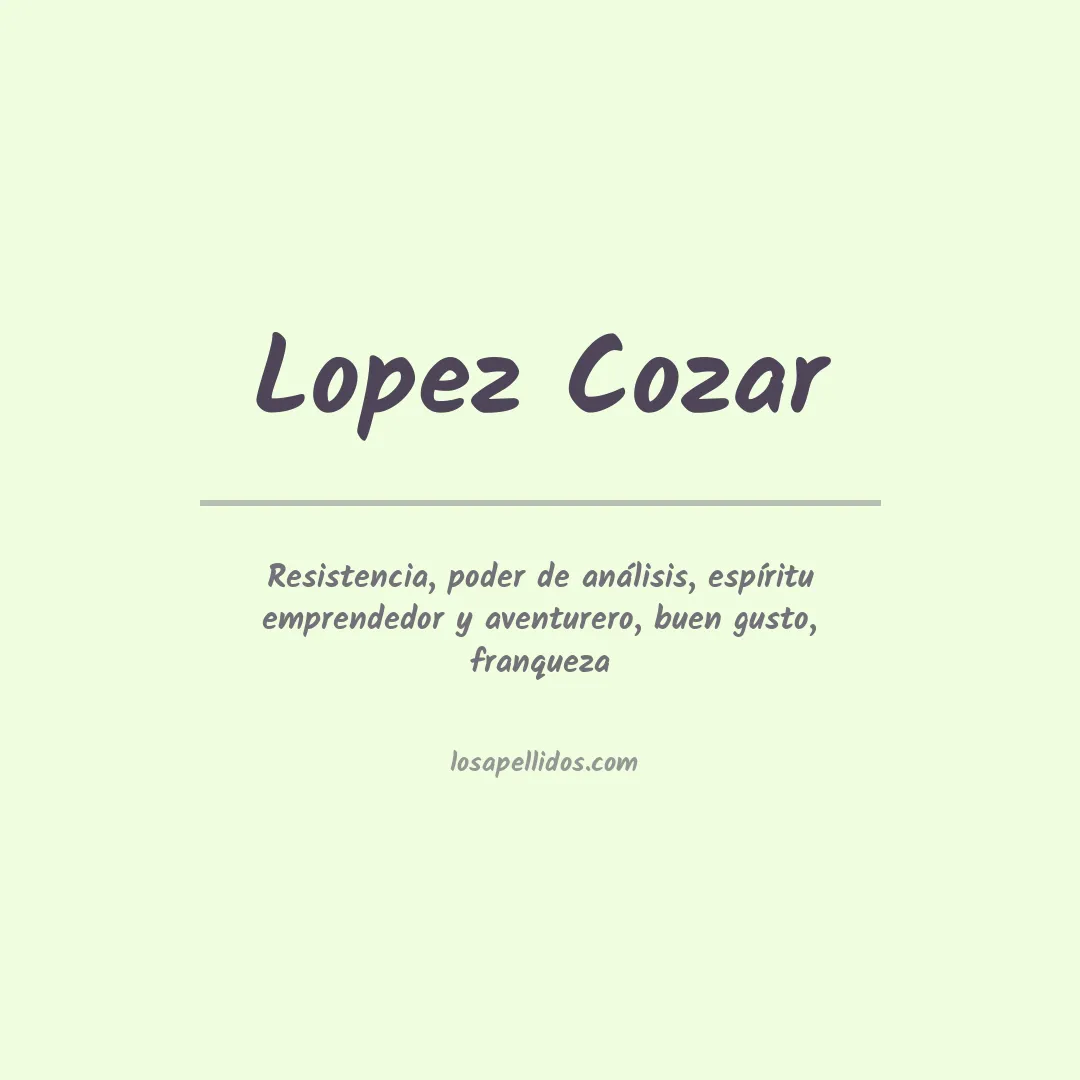 Significado del Apellido Lopez cozar