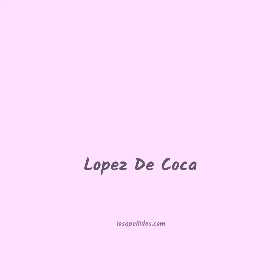Lopez de coca en chino